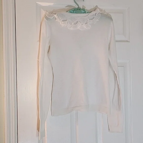 🦋CAbi white small cascade cardigan style 712 - Picture 4 of 5